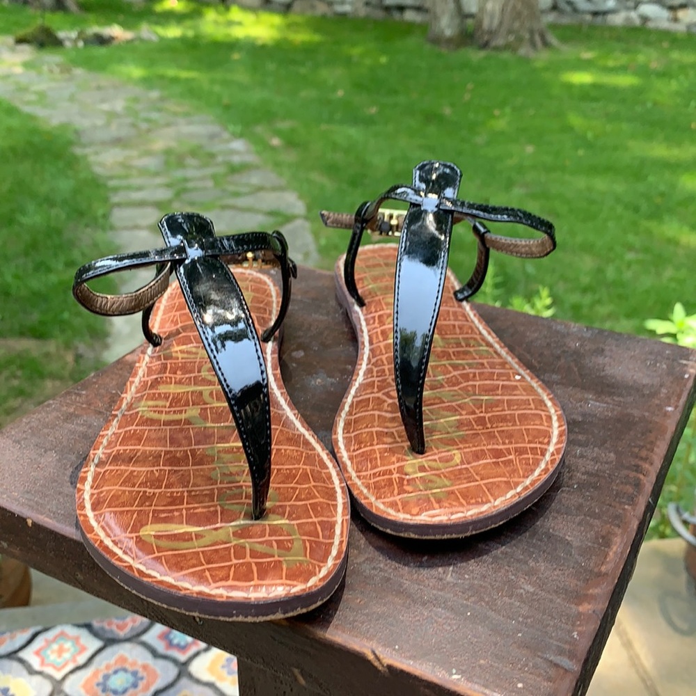 Sam Edelman black patent leather sandals!